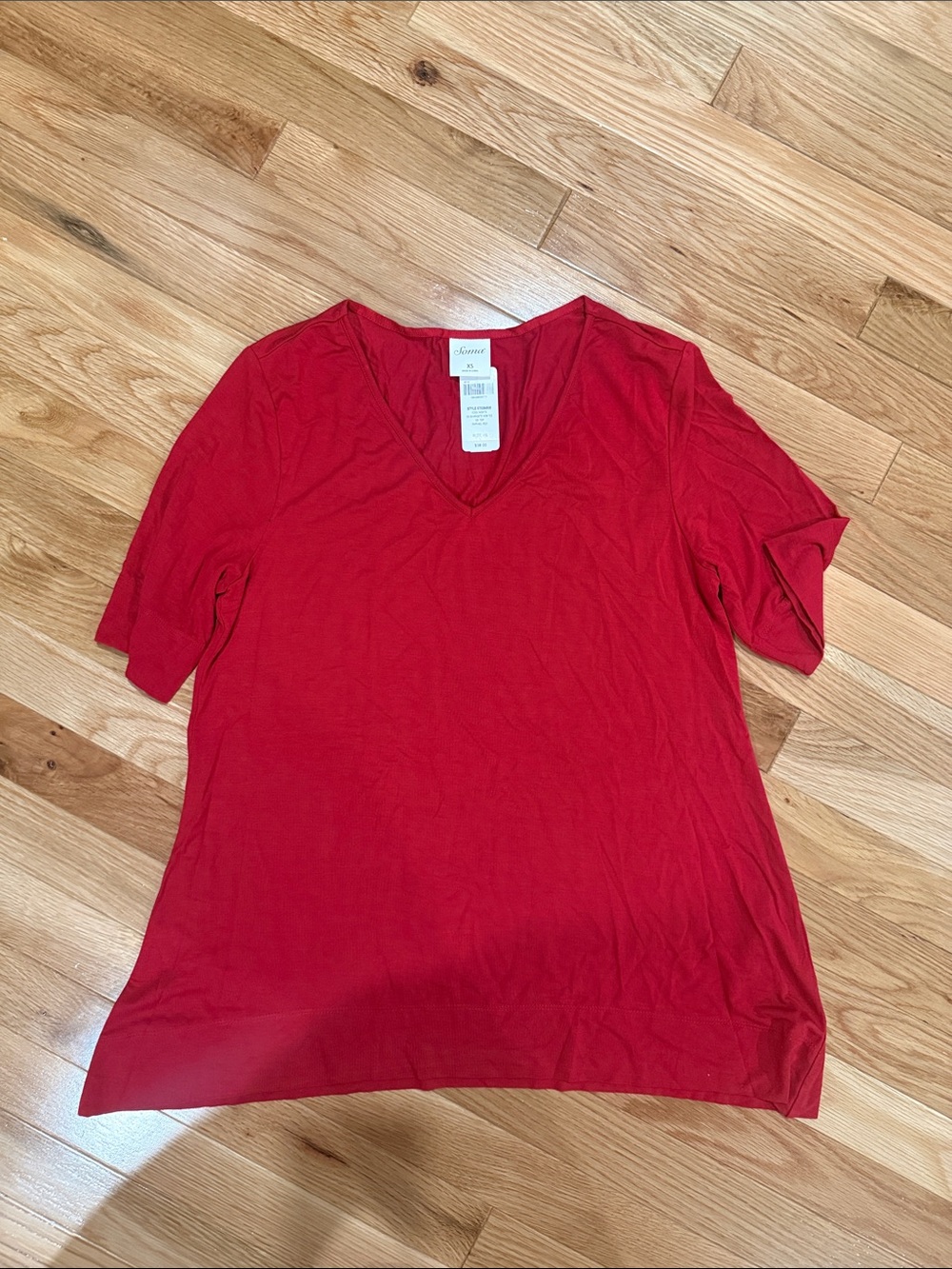 NWT! Soma Cool NightsRed Paisley PJ Set - Red Top with Multicolor Paisley Pants - Picture 2 of 3